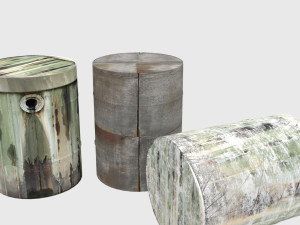 rusty oil drum 3D Model