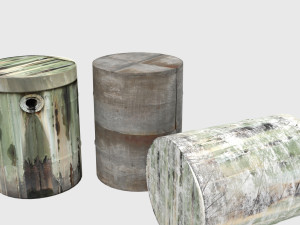 rusty oil drum Modelo 3D