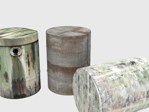 rusty oil drum 3D Model