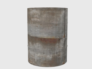 rusty oil drum Modelo 3D