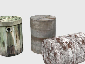 rusty oil drum 3D Model