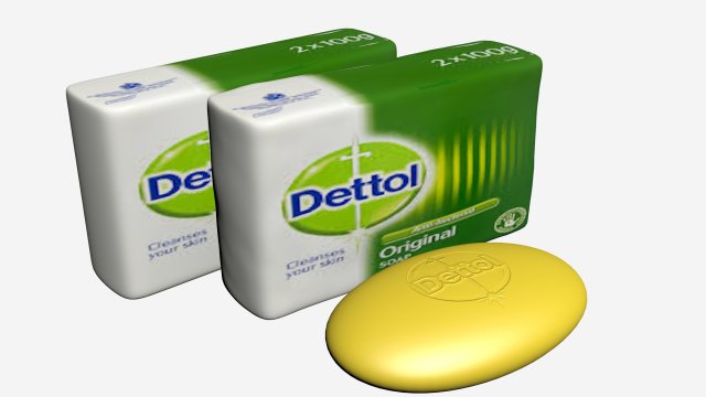 dettol soap Model 3D .c4d .max .obj .3ds .fbx .stl .blend 