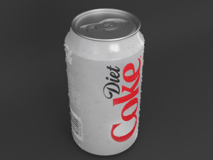 coke diet can with waterdrops 3D मॉडल