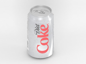 coke diet can with waterdrops 3D मॉडल
