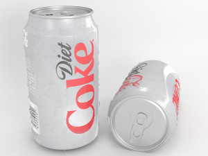 coke diet can with waterdrops 3D मॉडल