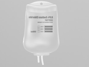 iv bag 500ml Model 3D
