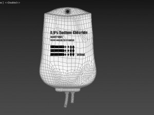 iv bag 500ml Model 3D