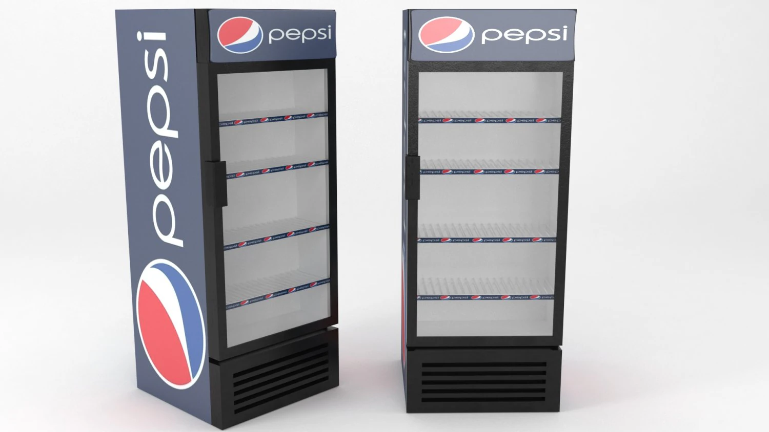 pepsi fridge 3D Model .c4d .max .obj .3ds .fbx .stl .blend 