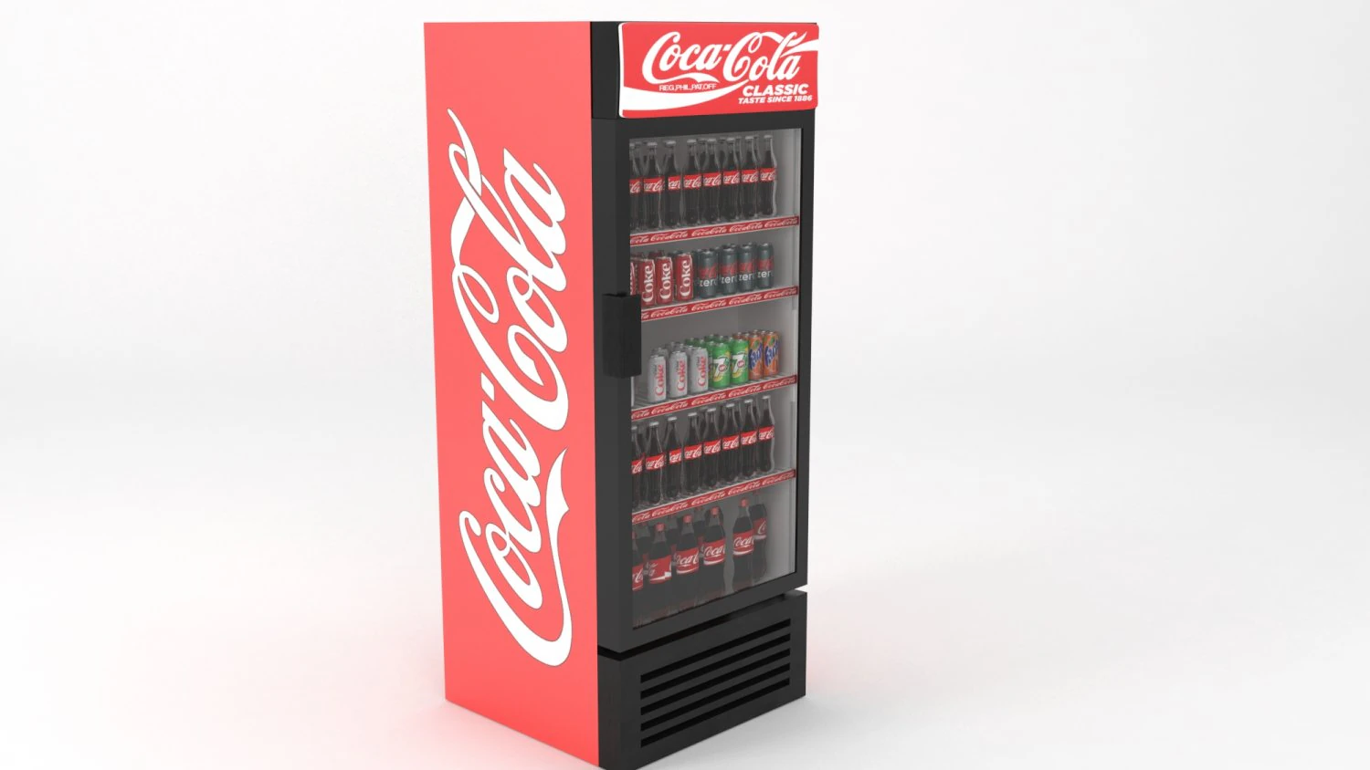 coca cola buzdolabı 3D Model .c4d .max .obj .3ds .fbx .stl .blend 