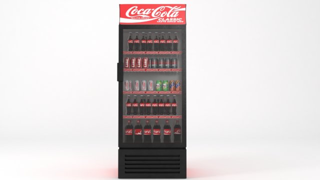 coca cola fridge 3D Model in Kitchen 3DExport