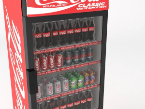 coca cola buzdolabı 3D Model