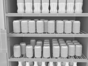 coca cola buzdolabı 3D Model