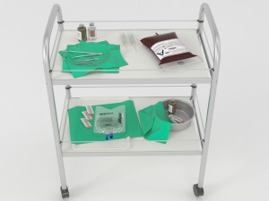medical table trolly Model 3D