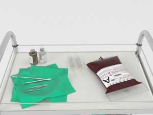 medical table trolly 3D 모델