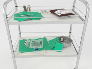 medical table trolly 3D 모델