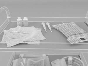 medical table trolly 3D Model