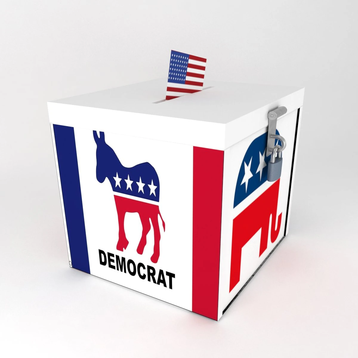 vote box 3D Model .c4d .max .obj .3ds .fbx .stl .blend 