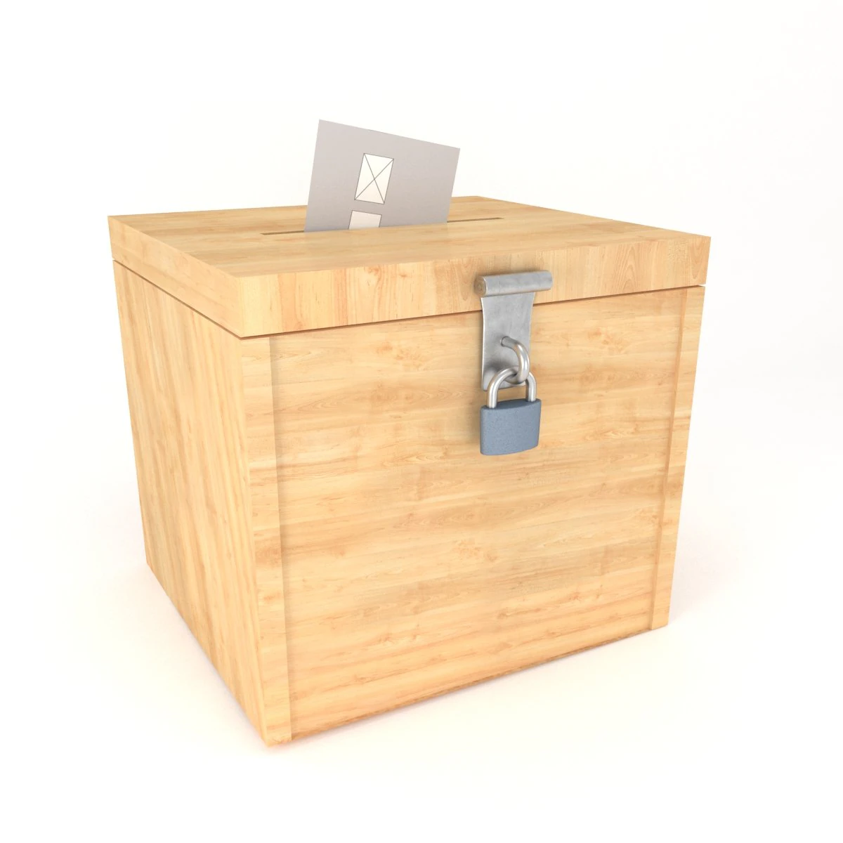 vote box 3D Model .c4d .max .obj .3ds .fbx .stl .blend 