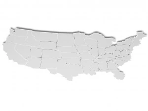 usa political map 3D Model