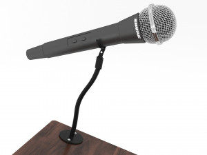 podium with microphone Modelo 3D