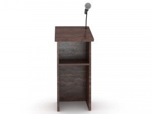 podium with microphone Modelo 3D