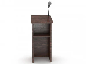 podium with microphone 3D Model