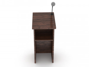 podium with microphone Modelo 3D