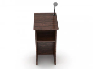 podium with microphone 3D Model