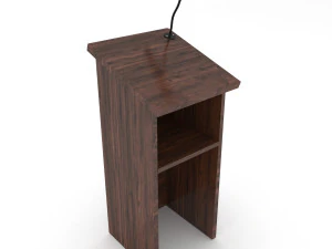 podium with microphone 3D Model