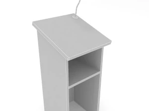 podium with microphone 3D Model
