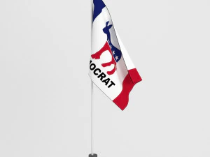 democratic party flag 3D Model
