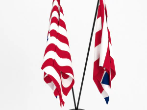 democratic party flag 3D Model