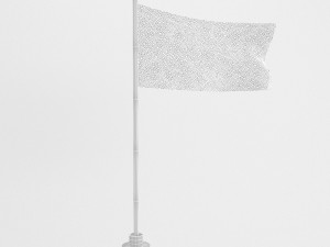 democratic party flag 3D Model