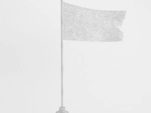 democratic party flag 3D Model