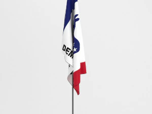 democratic party flag 3D Model