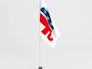 republican party flag 3D Model