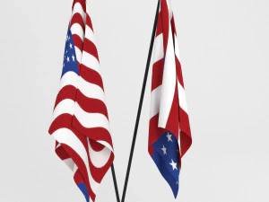 republican party flag 3D Model