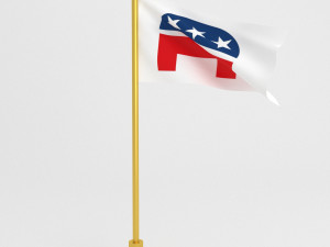republican party flag 3D-Modell