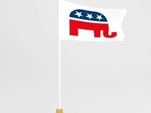 republican party flag 3D Model
