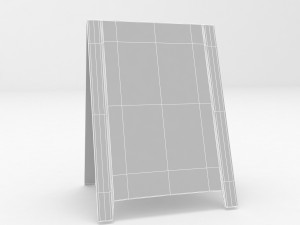 vote registration sign board 3D Model