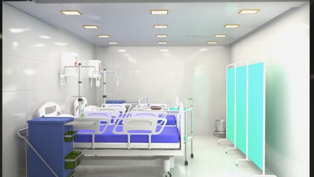 ward room 3D Model .c4d .max .obj .3ds .fbx .stl .blend 