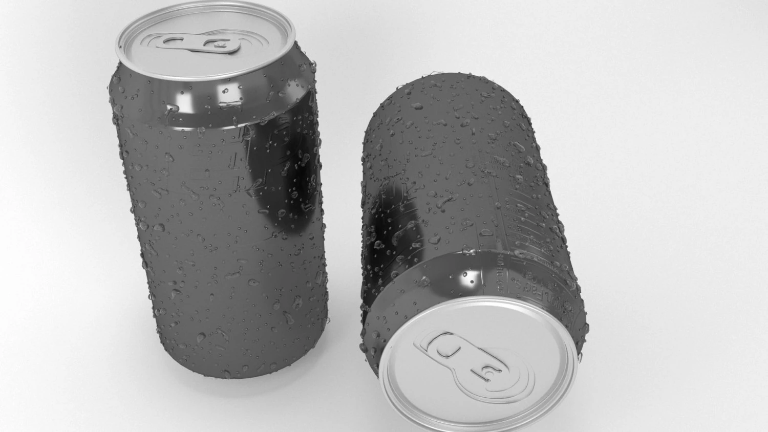 beverage can with waterdrops 3D Model .c4d .max .obj .3ds .fbx .stl .blend 
