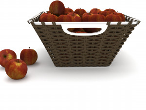 fruit basket apple Model 3D