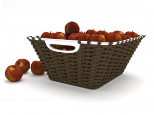 fruit basket apple Model 3D
