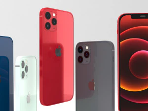 iphone 12 pro all colours set 3D Model