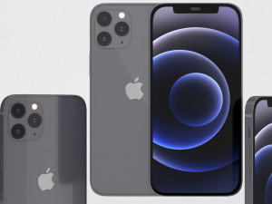 iphone 12 pro all colours set Modèle 3D