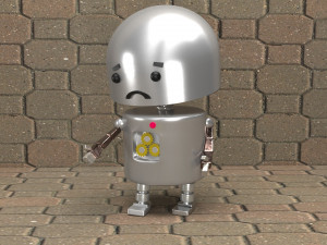 sad robot Model 3D