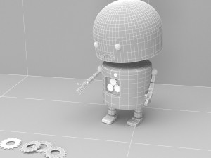 sad robot Model 3D