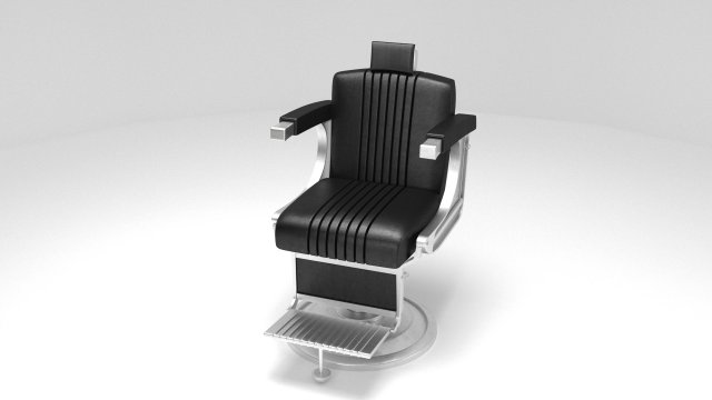 barber chair 3D Model .c4d .max .obj .3ds .fbx .stl .blend 