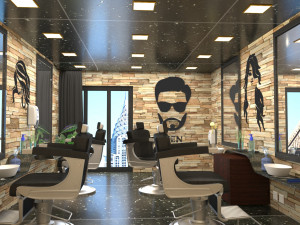hair saloon 3D 模型